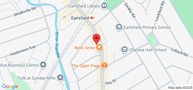 Map showing Yard Sale Pizza - Earlsfield in London