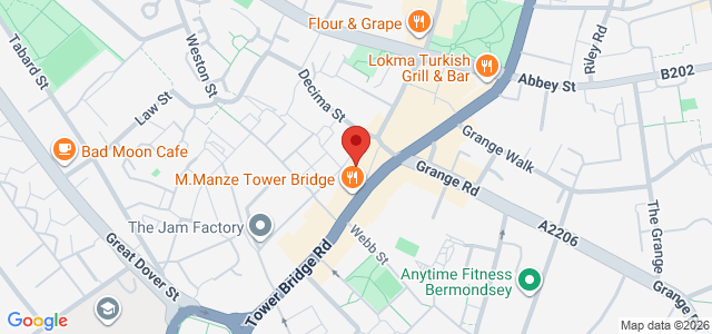 Map showing Yard Sale Pizza - Bermondsey in London