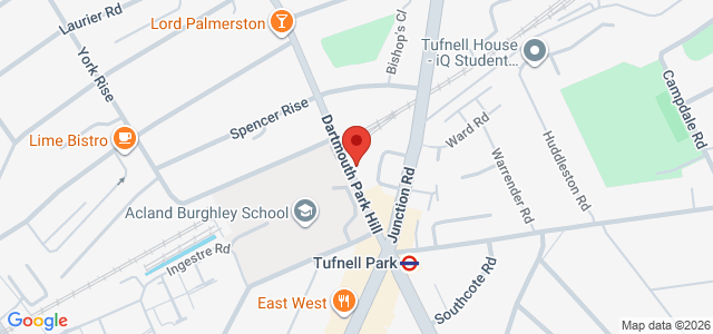 Map showing Yard Sale Pizza - Tufnell Park in London