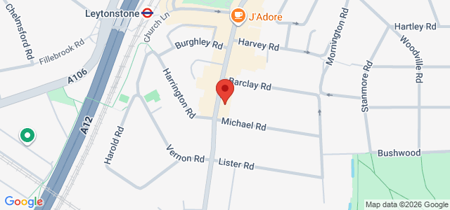 Map showing Yard Sale Pizza - Leytonstone in London