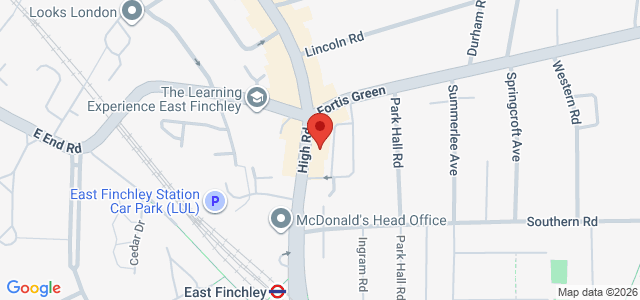 Map showing Yard Sale Pizza - East Finchley in London