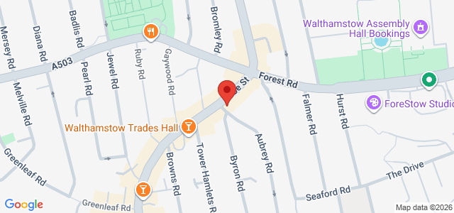 Map showing Yard Sale Pizza - Walthamstow in London